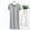 Gray, variant on Sakmal Plus Size Moo Moos for Women Nightgown Casual Black Short Cotton Night dress Short Sleeve Striped Nightgowns for Women
