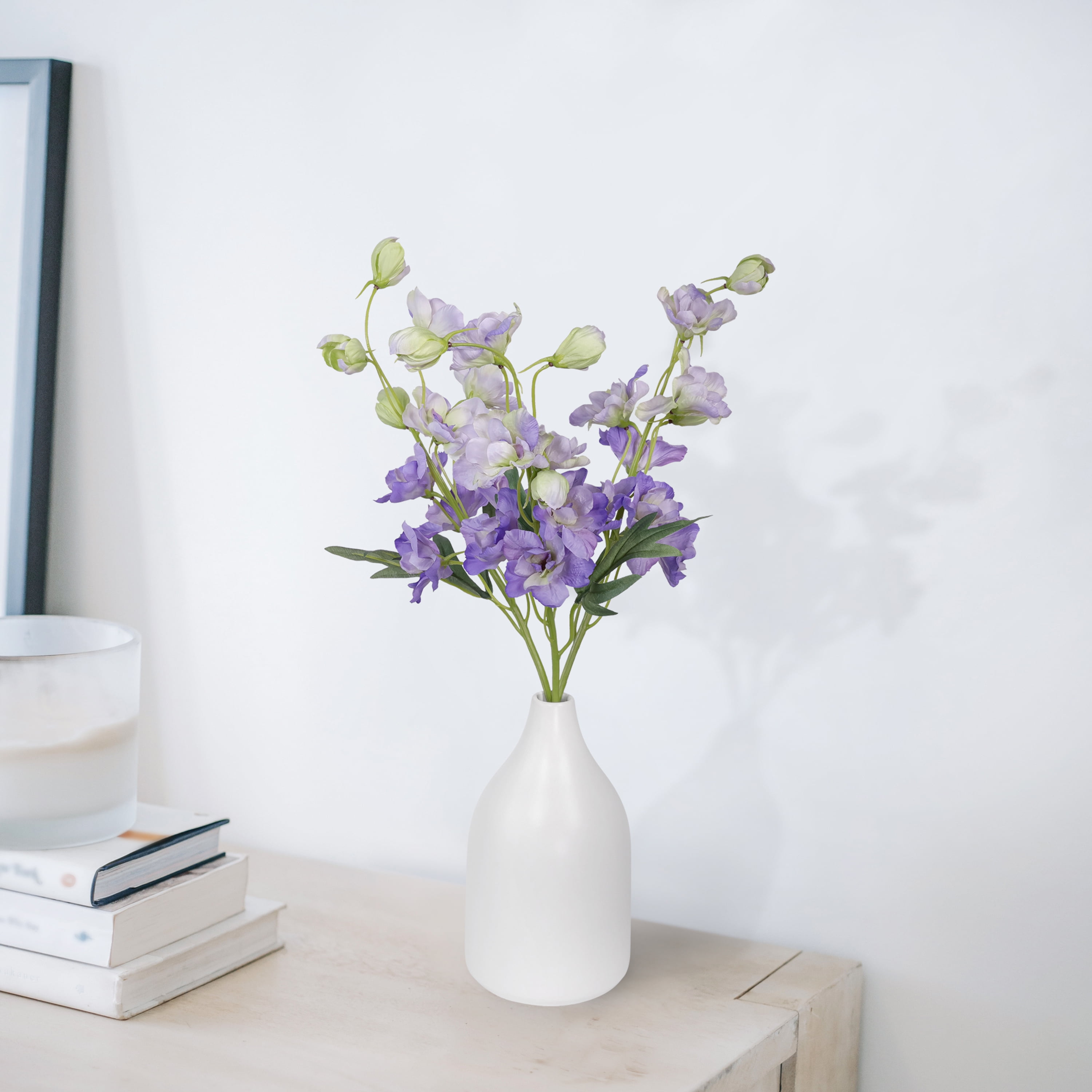 Mainstays 19" Artificial Silk Purple Delphinium Short Stem