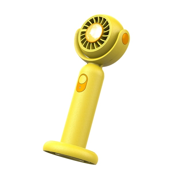 Bearachild Ventilador de mano portátil Verano Personal 5W Estudio Refrigeración por aire Viaje Llevar Oficina Cuello Mano Refrigerador al aire libre Electrodomésticos Amarillo Bearachild HA063392-03