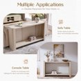 thumbnail image 6 of Aitjunz 63" W Long Console Table for Entryway, 2-Tier Modern Narrow Entryway Table with Storage, Cream, 6 of 8
