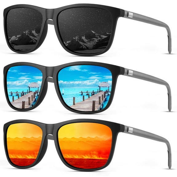 KALIYADI Sunglasses-Men Mens-Sunglasses Polarized Sunglasses: UV Protection Unisex Driving Fishing Lightweight Classic