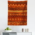 thumbnail image 1 of Tribal Tapestry, Antique Folkloric Motifs Geometric Art Ornaments Illustration, Fabric Wall Hanging Decor for Bedroom Living Room Dorm, 5 Sizes, Orange Yellow, by Ambesonne, 1 of 1