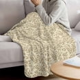 thumbnail image 3 of Beige Spring Floral Blanket Soft Cozy Warm Throw Blanket for Couch, Plush Fuzzy Flannel Fleece Blankets for Sofa, Farmhouse Flowers Elegant Pastoral Bed Blankets Lightweight Gifts for Women, 40"x50", 3 of 9