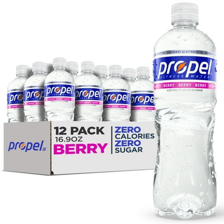 Propel Berry Flavored Enhanced Water with Electrolytes, 16.9 oz, 12 Pack Bottles