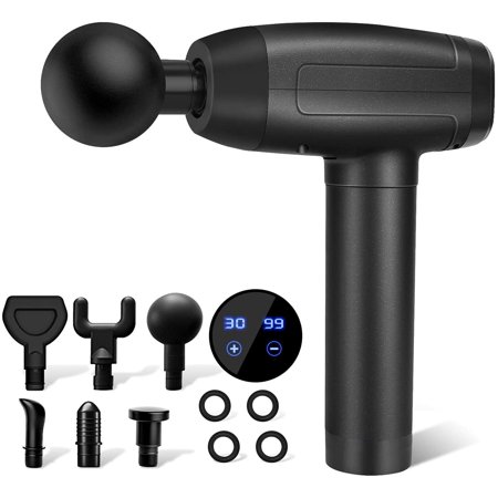Massage Gun,Muscle Massage Gun,Quiet Handheld Massager for Pain Relief with 30 Speed  Levels and 10 Attachments,Massage Gun Deep Tissue with LCD Touch Screen