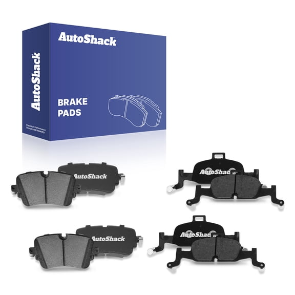 AutoShack Front & Rear Ceramic Brake Pad Set for Audi, A7 Sportback 2019-2021, 2023-2024 S6 2020 S7 Sportback 2020, AWD L4 2.0L V6 2.9L 3.0L