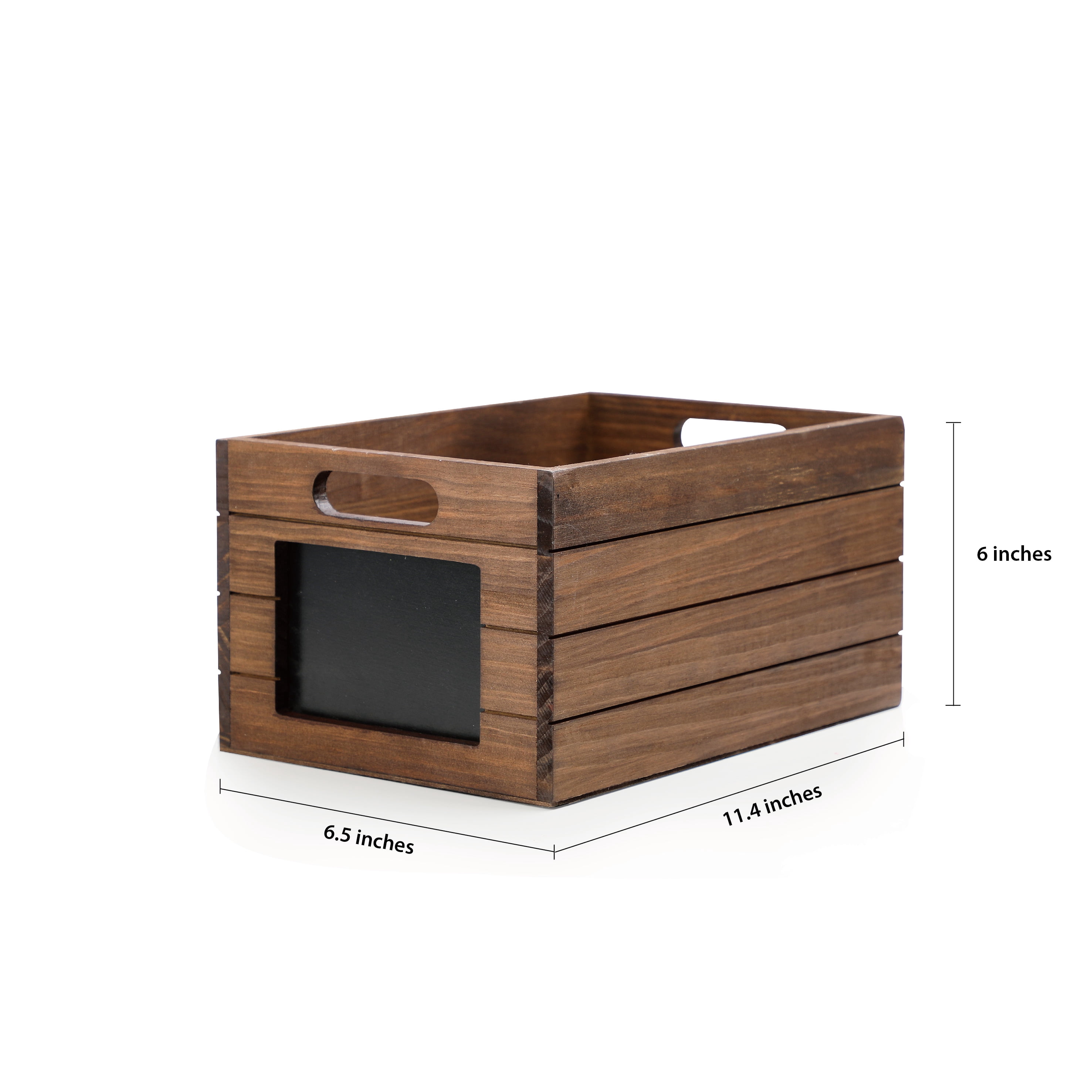Mainstays Wood Storage Crate With Chalkboard Label
