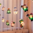 thumbnail image 3 of Cadena de Luces Navideñas Pintadas Lámpara LED de Muñeco de Nieve de Papá Noel 25 M 20 Luces con Control Remoto Blanco Cálido para Decoración de árboles de Navidad ANGGREK Otros, 3 of 8