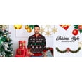 thumbnail image 3 of Iceglad Mens Ugly Christmas Sweater Quarter Zip Sweaters Reindeer Snowflake Turtleneck Long Sleeve Knitted Pullove, 3 of 12