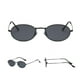 thumbnail image 2 of Gafas de sol unisex de montura redonda con efecto espejo, montura negra. Marco negro Lente gris negro, 2 of 9