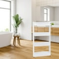 thumbnail image 5 of Multifunctional Slim Storage Shelf Cart Interspace Rack with Pulleys Bathroom - Layers White 4 Layers, 5 of 7
