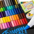 thumbnail image 3 of 84 Colors Acrylic Paint Markers Brush Marker Pen for Artist Rock Painting,Glass,Ceramic Fabric DIY Card Making Art Supplies 18 colors, 3 of 7