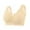 Beige, variant on Women's Front Open Traceless Adjustable Fixed Cup Bra Vest Comfortable Support Seamless Machine Washable Beige XXL