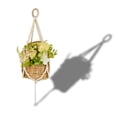 thumbnail image 6 of Wood Beaded Plant Hanger Macrame Hanging Planters 63cm Long Boho Decorative Flower Pot Holder Basket with Tassels Wall DecorDIY, 6 of 7