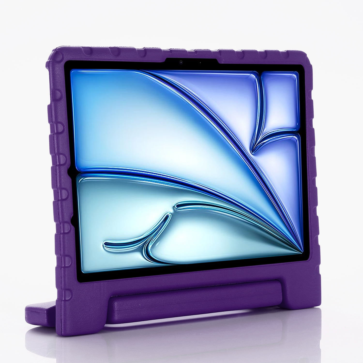 Allytechgroup Kids Case for Apple iPad Air 11 Inch M4 M3 M2 2026/2025/2024/ iPad Pro 11" 2024, Silicone EVA Lightweight Handle Design Stand Pencil Holder Case for Kids Girls Boys, Purple
