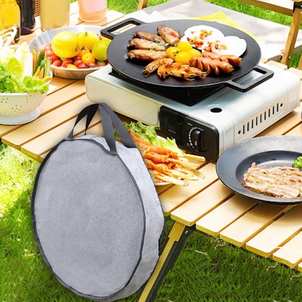 Bolsa organizadora de utensilios de cocina para acampar con cierre de cremallera portátil y asa para parrilla 50 cm x 10 cm