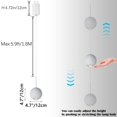 thumbnail image 4 of FSLiving Adjustable Height Track Pendnat Light H-Type Gimbaled Spot Light Track Pendnat Light with Hand-Sweep Control with Stepless Dimming Indoor Island Light Free Height Lamp,Matte White - 3 Pack, 4 of 8