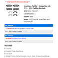 thumbnail image 2 of Rear Brake Pad Set - Compatible with 2015 - 2020 Cadillac Escalade 2016 2017 2018 2019, 2 of 2