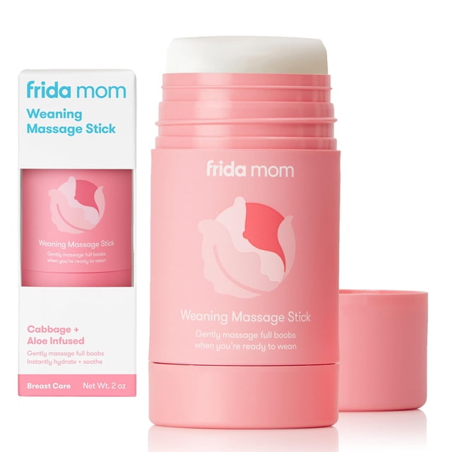 Frida Mom Weaning - Varilla de masaje para destete de leche materna, deja de amamantar de forma natural, infundido con col y aloe