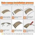 thumbnail image 5 of Aluminum Rainbow Arched Polycarbonate Canopy, Black Frame Brown Panel 61"×37.4" All-Weather & Multi-Wall Compatible, UV-Resistant Rain/Sun/Wind Shelter for Arched Doors/Windows/Buildings, 5 of 16