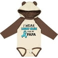 thumbnail image 3 of Inktastic I Wear Light Blue For My Papa Boys or Girls Long Sleeve Baby Bodysuit, 3 of 5