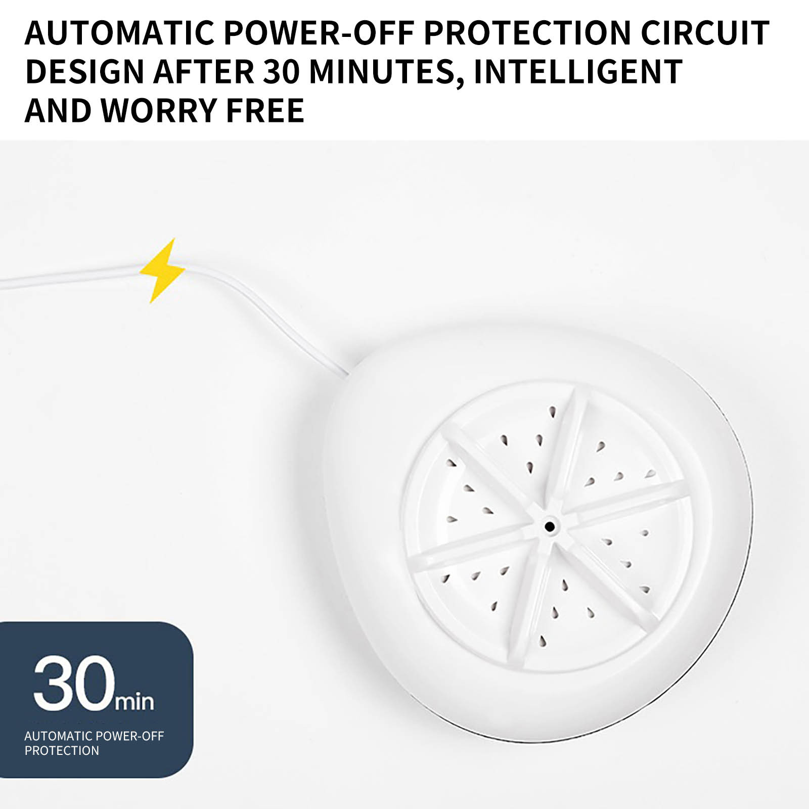 cpengpj Mini Washing Machine, Travel USB Powered Clothes Washer Cleaner for Underwear Shirts, ABS Material, 6.5W Low Power, 450RPM, Energy Saving, No Detergent Needed, Compact Size 143x136x55mm