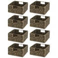 thumbnail image 7 of mDesign Woven Hyacinth Kitchen Basket Organizer with Handles, 8 Pack, Black Wash, 7 of 7