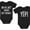 Black / Black, variant on Infant Twins Baby Boys Girls Bodysuit 2pc Matching Set Gift For Siblings Outfit Wow pink 24M (18-24M) / Wow pink 24M (18-24M)