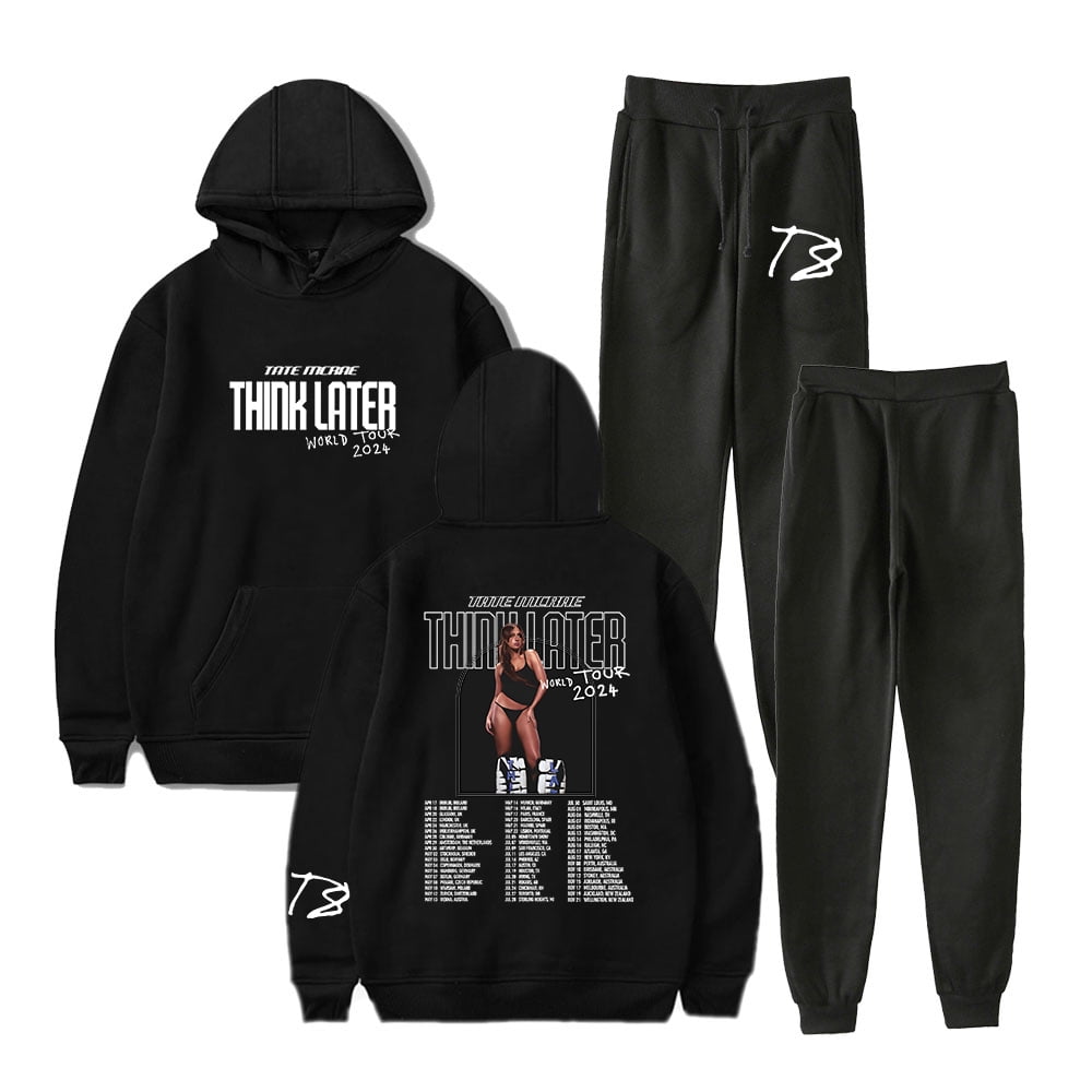 Tate McRae Think Later World Tour 2024 Merch Hoodie Jogger Pants