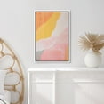 thumbnail image 3 of IDEA4WALL Framed Canvas Print Blush Pink Orange Paint Strokes Abstract Geometric Wall Art Minimalism Decorative Colorful Mid-Century Illustration for Living Room, Bedroom - White 24"x36", 3 of 5