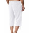 thumbnail image 7 of CHUMUD Men's Cotton Linen Shorts Relaxed Fit Elastic Waist Shorts Stretchy Capris Summer Casual with Pockets, 7 of 7