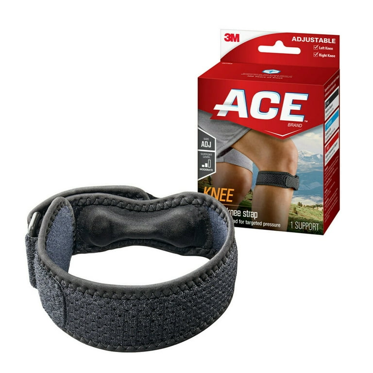 ACE Brand Compression Knee Strap, Adjustable, One Size Fits Most 