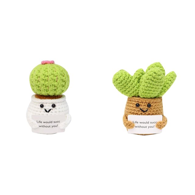 Muñeco de lana tejido a mano, divertido, interesante y adorable, con energía positiva *2 piezas
