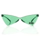 thumbnail image 2 of OLINOWL Triangle Rimless Sunglasses One Piece Colored Transparent Sunglasses For Women and Men, Green OLINOWL OLINOWL, 2 of 2