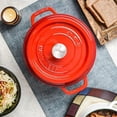 thumbnail image 4 of Enameled Cast Iron Crock-Pot Soup Stew Pot Cooking Pot Uncoated Non-Stick Cookware, 4 of 5