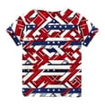 thumbnail image 6 of Children's Fourth Of July Short Sleeved T-Shirt Independence Day Printed Pattern Shirt Cute Round Neck Half Sleeved Casual Versatile Top Blue 13-14 Years, 6 of 6