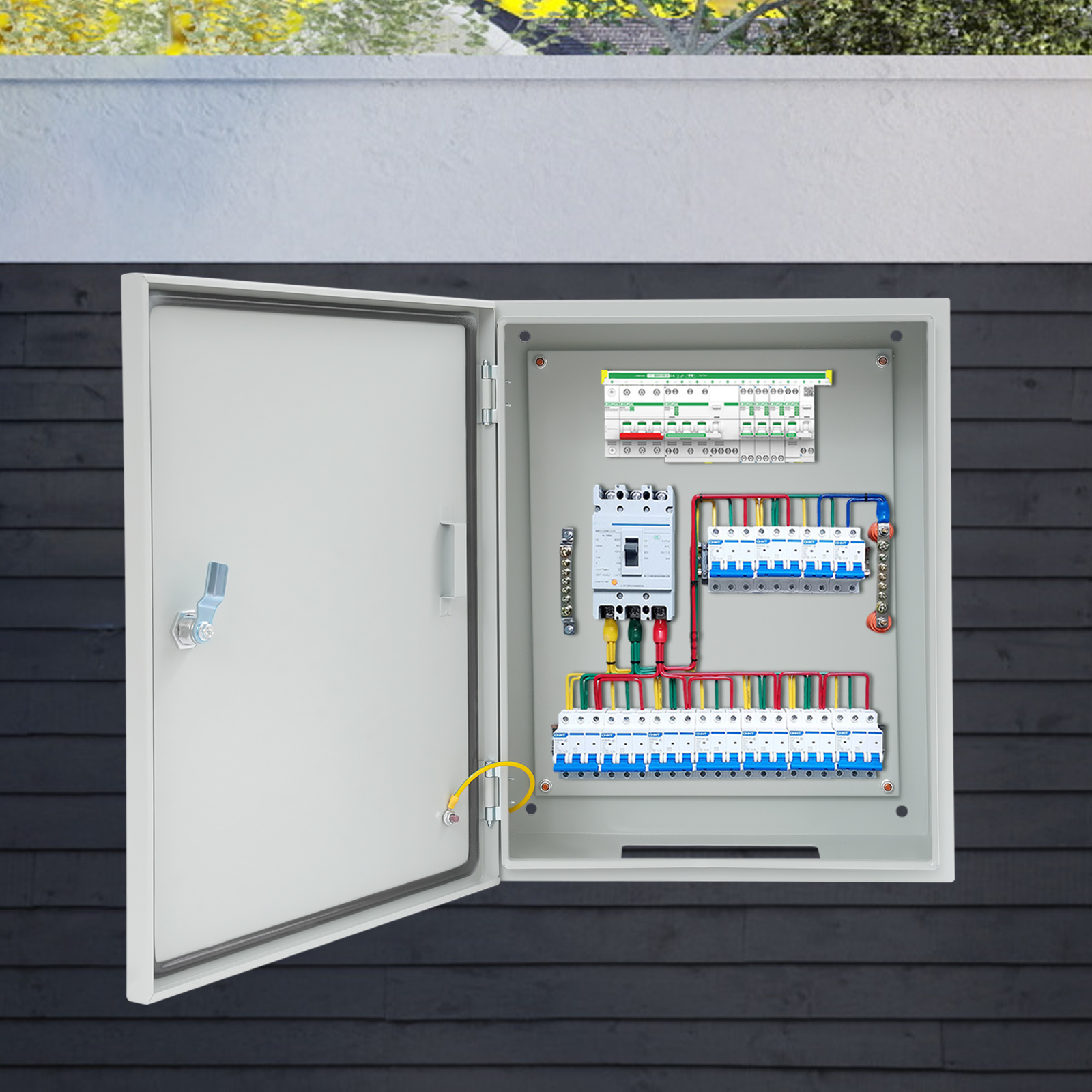 1 PCS Grey  40*20*50cm/15.75*7.87*19.69in Outdoor Electrical Box, Electrical Box, Lockable Outdoor Electrical Box