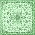 thumbnail image 1 of Ahgly Company Indoor Square Medallion Emerald Green Traditional Area Rugs, 7' Square, 1 of 4