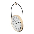 thumbnail image 3 of DecMode 17" Brown Wooden Suspended Hanging Wall Clock with Brown Wood Accents, 3 of 11