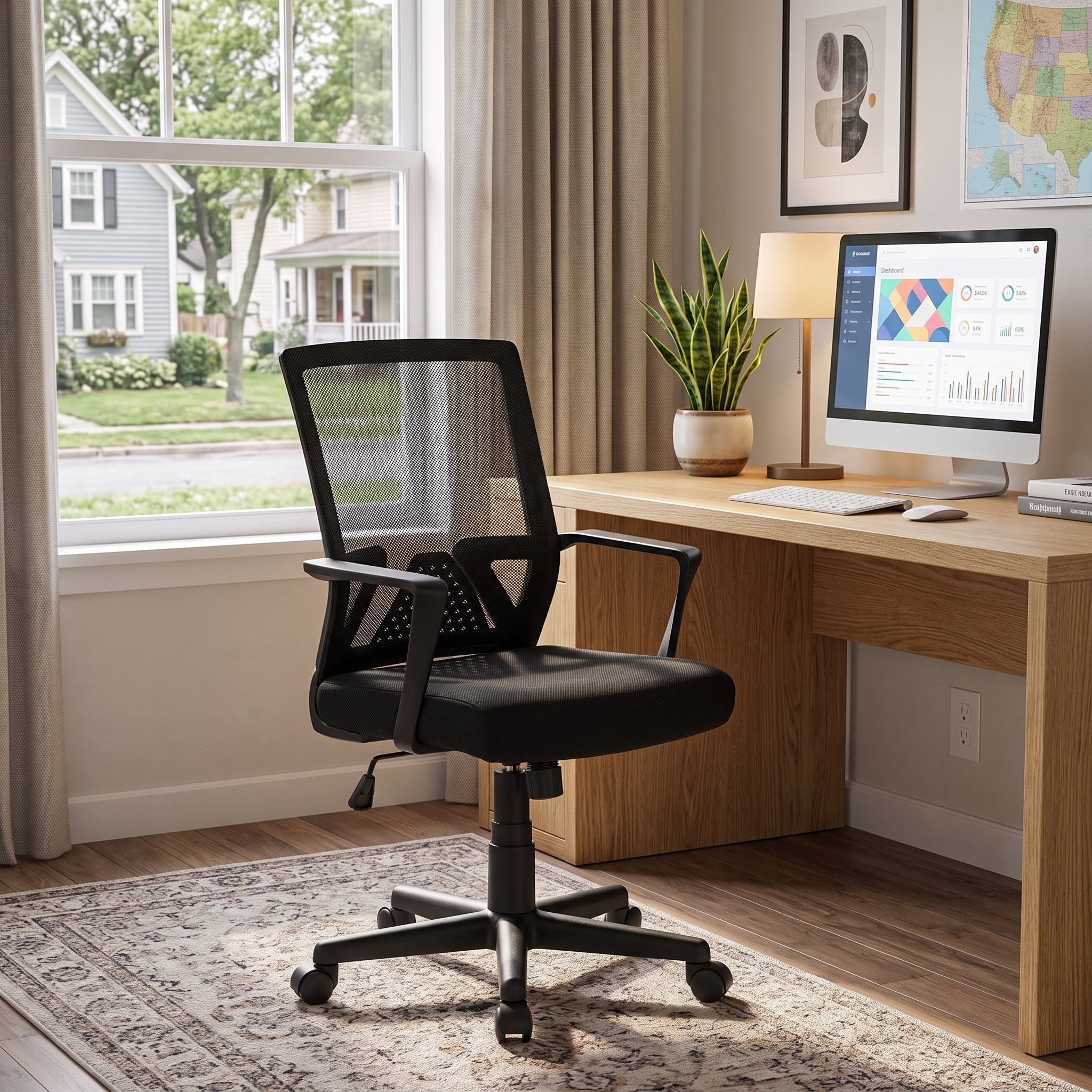 Height Adjustable Office/Task Chair with Armrest