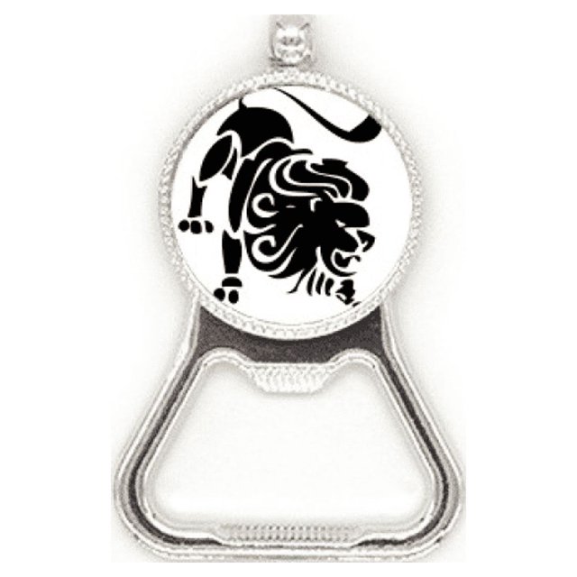 Constelación de Leo signo del Zodiaco Acero inoxidable Metal cerveza tapa sacacorchos