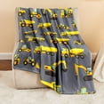 thumbnail image 4 of Kids Construction Truck Blanket for Boys Soft Fleece Kids Blanket for Couch Sofa Bedroom 3D Vehicles Excavator Cars Throw Blanket for Kids 50"x60", 4 of 6