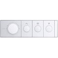 thumbnail image 3 of Kohler  3-Outlet Anthem Thermostatic Valve Control Panel with Recessed Push-Buttons - Vibrant Brushed Moderne Brass, 3 of 7