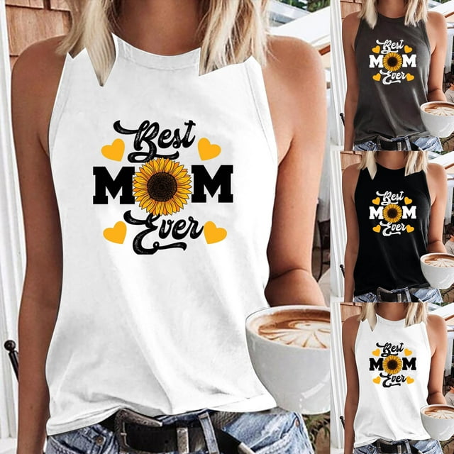 Brnmxoke Débardeurs pour Femmes Été Amples Sans Manches Hauts d'Entraînement Col Rond T-Shirts de Baseball Amples Décontractés Doux Tuniques Basiques Blouses Gris Foncé, TTG
