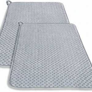 BN-LINK Dish Drying Mat, 2-Pack 24x18 Inch Gray