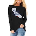 thumbnail image 4 of Fznquz Crew Neck Women's Blouses Long Sleeve Black Casual T Shirts Y2K Graphic Curve Hem Women's Fashion M, 4 of 5