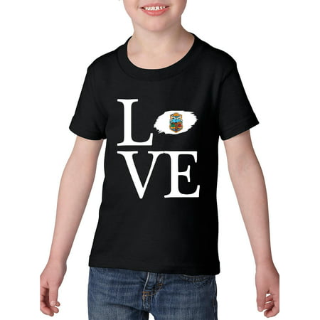 Love Mexico State of Baja California Toddler Heavy Cotton T-Shirt Kids Tee Clothing