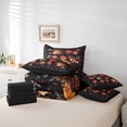 thumbnail image 6 of Feelyou Black Pink Rose Bedding Comforter Set 7pcs, Vintage Bohemian Blossoms Flower King Bedding Sets, Teens Kids Girls Women Reversible Bed Sheets, Super Cozy Room Decor, 6 of 8