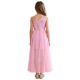 thumbnail image 3 of Hansber Sequin Romper Dress One Shoulder Sleeveless Flower Girls Wedding Party Pageant Gowns Pink 16, 3 of 7