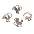 thumbnail image 1 of SARO  Beaded Napkin Ring  Silver - Set of 4, 1 of 1